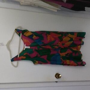 Summer sleeveless multi color dress